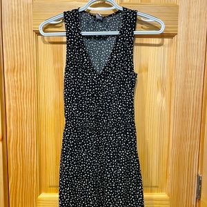 Black polka dot dress